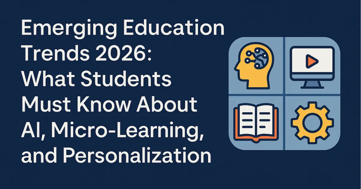 Emerging Education Trends 2026 What Students Must Know About AI, Micro-Learning, and Personalization